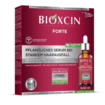 سرم ضد ریزش بیوکسین Bioxcin قرمز مدل فورت Forte پک سه عددی حجم 3*50 میل
